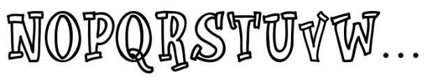 Ravioli Outline Font UPPERCASE