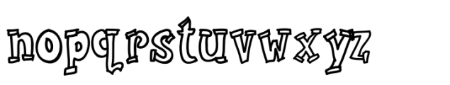 Ravioli Outline Font LOWERCASE