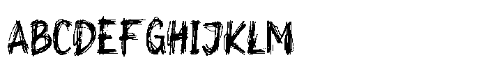 Raw Scribble Font UPPERCASE