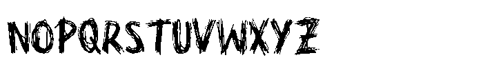 Raw Scribble Font UPPERCASE