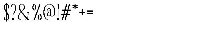 Rawlence Avenue Font OTHER CHARS