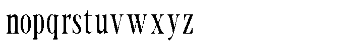 Rawlence Avenue Font LOWERCASE