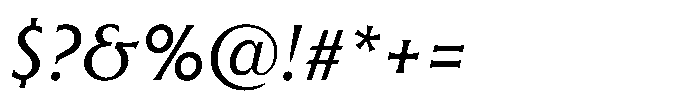 Raxmus Italic Font OTHER CHARS