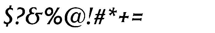 Raxmus Medium Italic Font OTHER CHARS