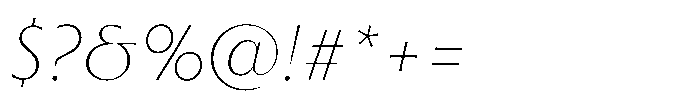 Raxmus Thin Italic Font OTHER CHARS