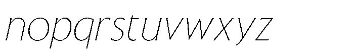 Raxmus Thin Italic Font LOWERCASE