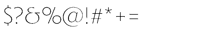 Raxmus Thin Font OTHER CHARS