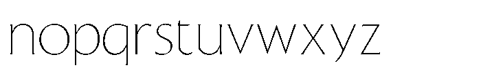 Raxmus Thin Font LOWERCASE