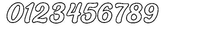 Raylin Outline Font OTHER CHARS