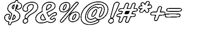 Raylin Outline Font OTHER CHARS