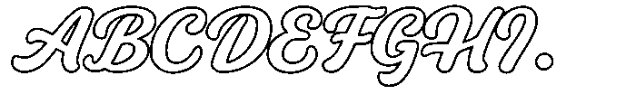Raylin Outline Font UPPERCASE