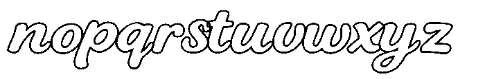 Raylin Outline Font LOWERCASE