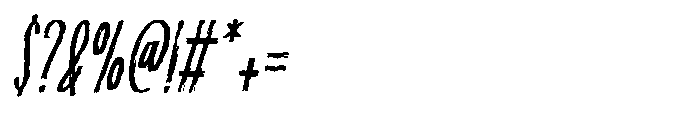 Raynexter Italic Font OTHER CHARS