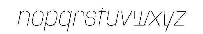 Rader Variable Regular 9 Font LOWERCASE