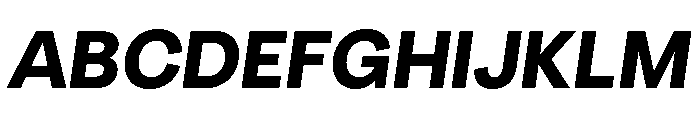 Radial BoldItalic Font UPPERCASE