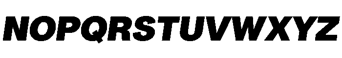Radial HeavyItalic Font UPPERCASE