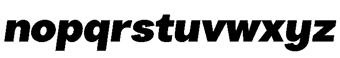 Radial HeavyItalic Font LOWERCASE