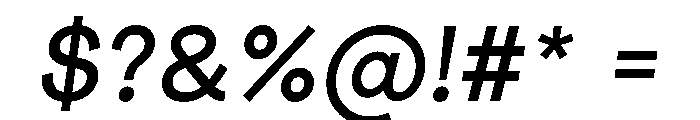 Radial RegularItalic Instance Font OTHER CHARS