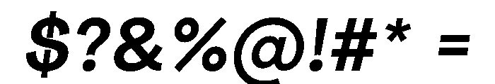 Radial SemiBoldItalic Instance Font OTHER CHARS