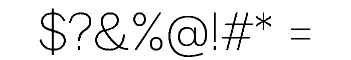 Radio Grotesk Thin Font OTHER CHARS