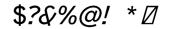 Rag Italic Font OTHER CHARS