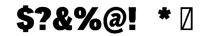 Rag NarrowBlack Font OTHER CHARS