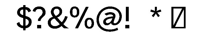 Rag Regular Font OTHER CHARS