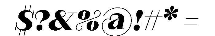 RaimDisplay BoldItalic Font OTHER CHARS