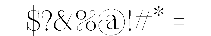 RaimDisplay Extralight Font OTHER CHARS