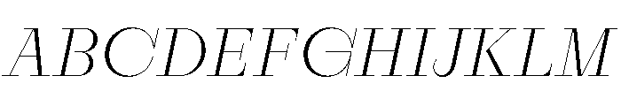 RaimDisplay ExtralightItalic Font UPPERCASE