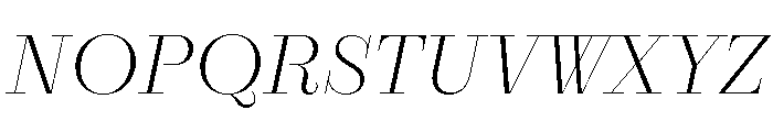 RaimDisplay ExtralightItalic Font UPPERCASE