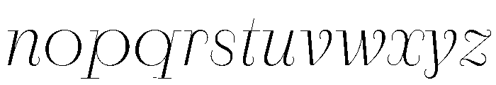 RaimDisplay ExtralightItalic Font LOWERCASE