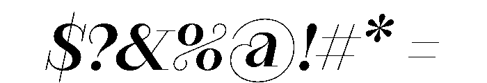 RaimDisplay MediumItalic Font OTHER CHARS