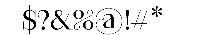 RaimDisplay Regular Font OTHER CHARS