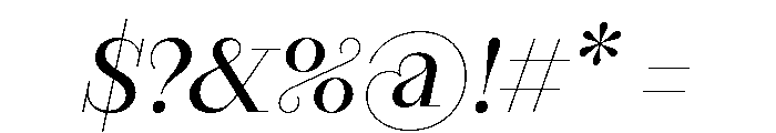 RaimDisplay RegularItalic Font OTHER CHARS