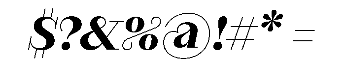RaimDisplay SemiboldItalic Font OTHER CHARS