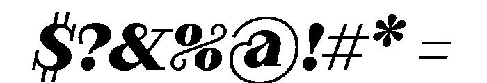 RaimStandard BoldItalic Font OTHER CHARS