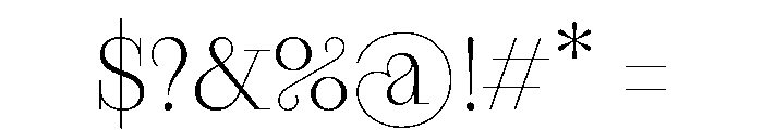 RaimStandard Extralight Font OTHER CHARS