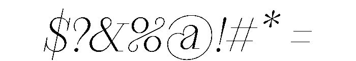 RaimStandard ExtralightItalic Font OTHER CHARS