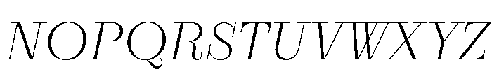 RaimStandard ExtralightItalic Font UPPERCASE