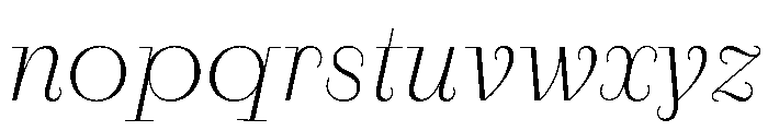 RaimStandard ExtralightItalic Font LOWERCASE