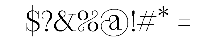 RaimStandard Light Font OTHER CHARS