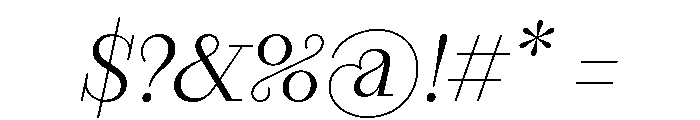 RaimStandard LightItalic Font OTHER CHARS