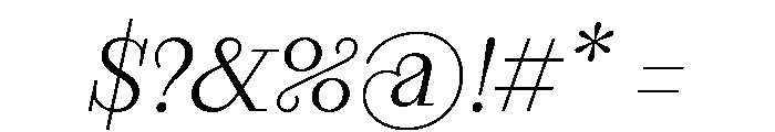 RaimText LightItalic Font OTHER CHARS