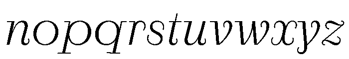 RaimText LightItalic Font LOWERCASE