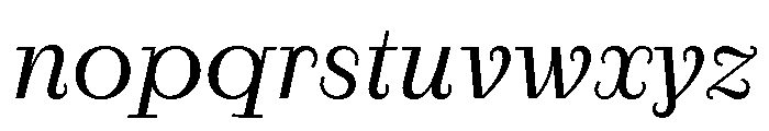 RaimText RegularItalic Font LOWERCASE