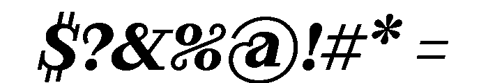 RaimText SemiboldItalic Font OTHER CHARS