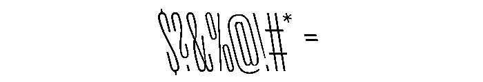 Rainer LightSlanted Font OTHER CHARS