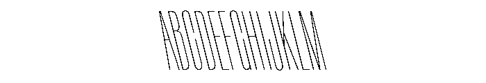 Rainer ThinSlanted Font UPPERCASE