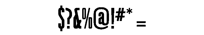 RaleighGothic CondensedExtraBold Font OTHER CHARS